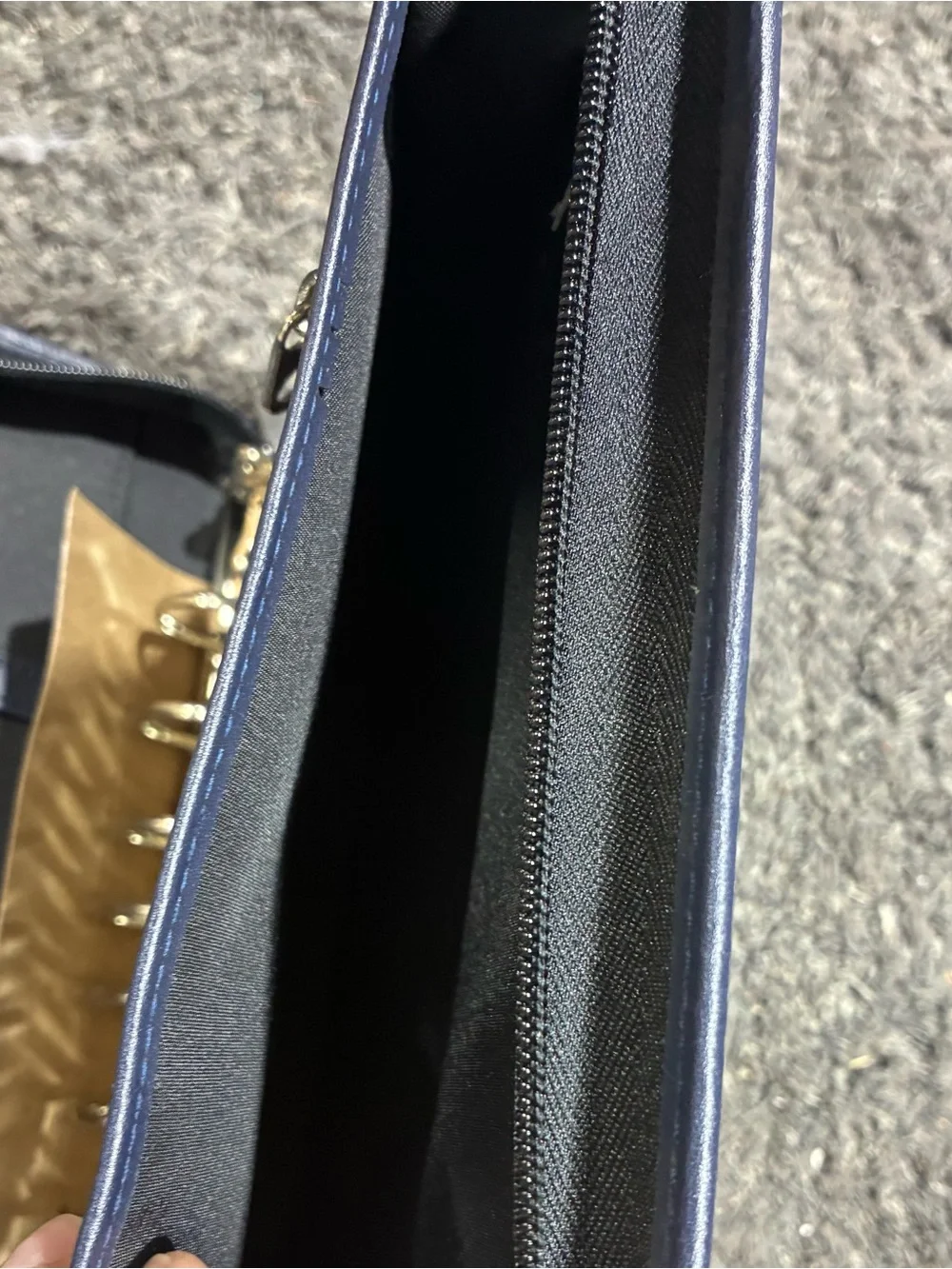 New Navy and Black Zip Binder Organizer